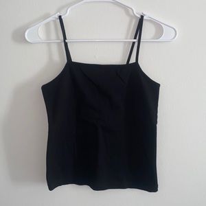 Black tank top crop top